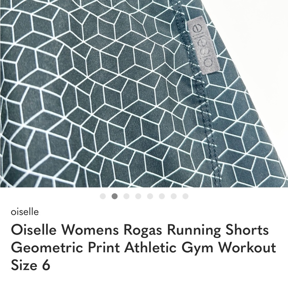 Oiselle Womens Rogas Running Shorts Geometric Print Athletic Gym Workout Size 6 - Picture 3 of 7